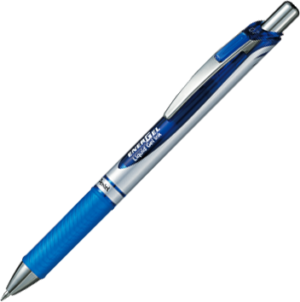 Lot De 12 Stylos Bille Pentel I Feel It! 0,7 Mm Bleu - Encre Fluide, Grip Confort, Corps Transparent