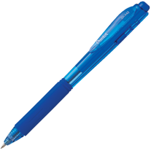 Retractable Ballpoint Pen - Soft Grip - Blue