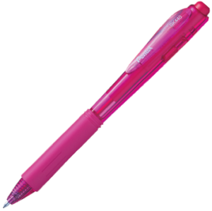 Retractable Ballpoint Pen - Soft Grip - Pink