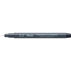 POINTLINER FINELINER PIGMENT INK 0.2MM BLACK
