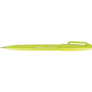 BRUSH SIGN PEN LIME GREEN (10PC PER BOX)