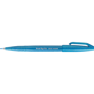 BRUSH SIGN PEN - SKY BLUE (10PC PER BOX)