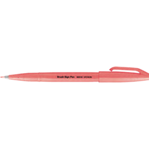 BRUSH SIGN PEN FLUORESCENT RED (10PC PER BOX)