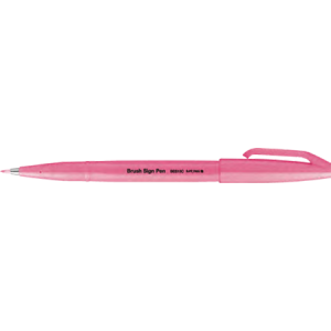 BRUSH SIGN PEN FLUORESCENT PINK (10PC PER BOX)