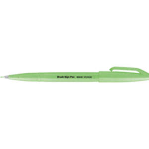 BRUSH SIGN PEN FLUORESCENT GREEN (10PC PER BOX)