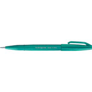 BRUSH SIGN PEN - TURQUOISE GREEN (10PC PER BOX)